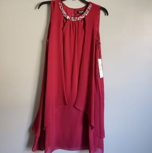 Burgundy cocktail/wedding dress